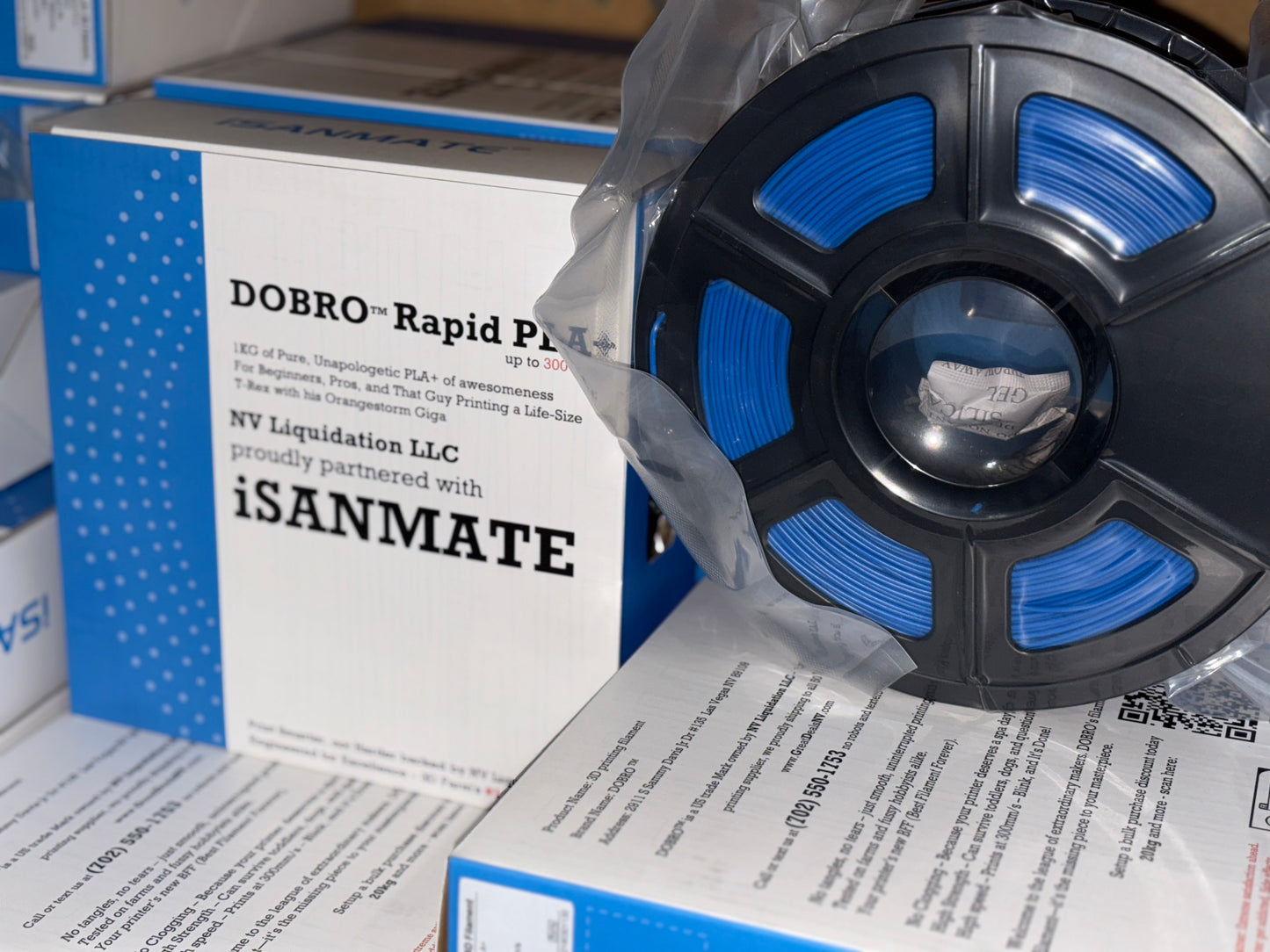 DOBRO™ Rapid PLA+ Filament Spools 1.75 mm partnered with iSANMATE - NV LIQUIDATION LLC