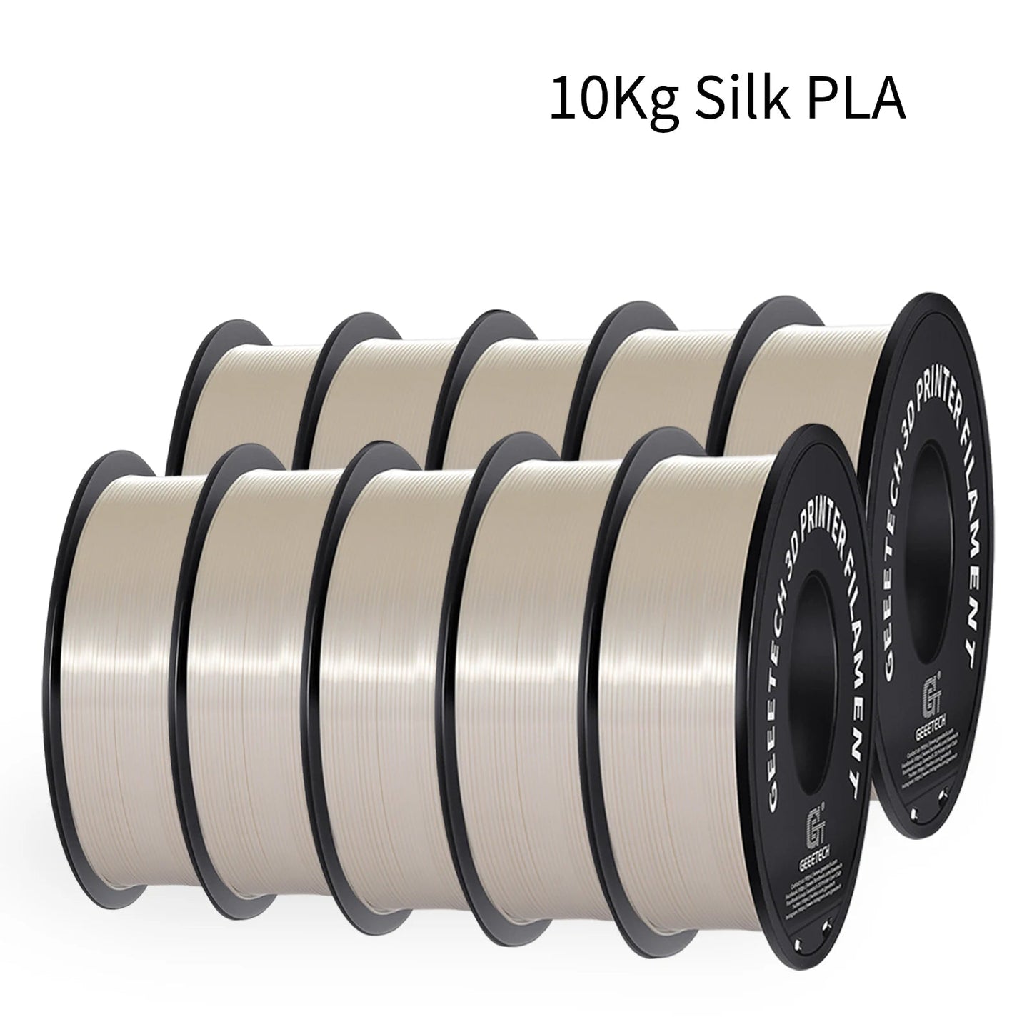 GEEETECH 10Kg 3d Silk PLA Filament 1.75mm Spool Wire For 3D Printer Material,Safety, Vacuum packaging - NV LIQUIDATION LLC