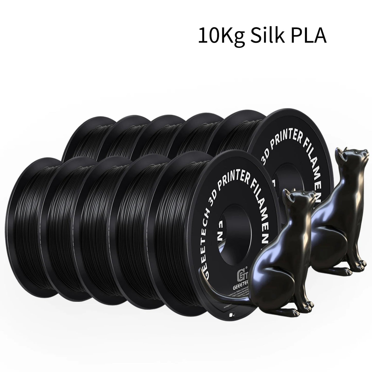 GEEETECH 10Kg 3d Silk PLA Filament 1.75mm Spool Wire For 3D Printer Material,Safety, Vacuum packaging - NV LIQUIDATION LLC