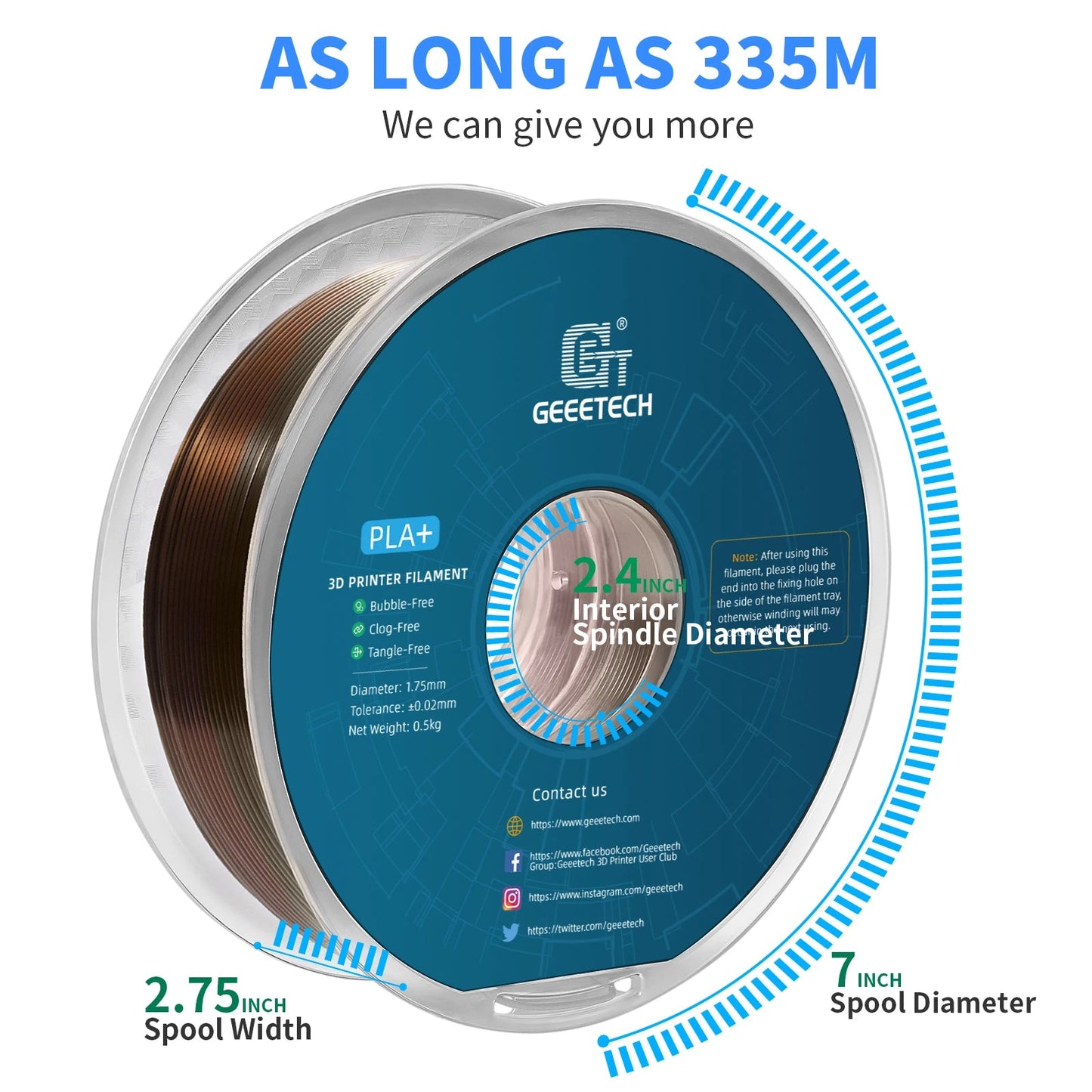 GEEETECH 10Kg 3d Silk PLA Filament 1.75mm Spool Wire For 3D Printer Material,Safety, Vacuum packaging - NV LIQUIDATION LLC