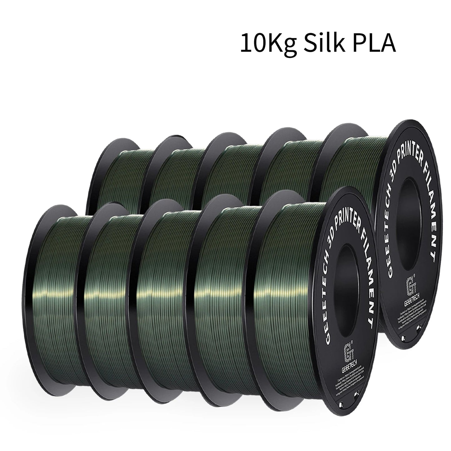 GEEETECH 10Kg 3d Silk PLA Filament 1.75mm Spool Wire For 3D Printer Material,Safety, Vacuum packaging - NV LIQUIDATION LLC