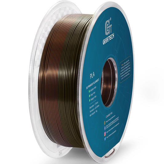 GEEETECH 10Kg 3d Silk PLA Filament 1.75mm Spool Wire For 3D Printer Material,Safety, Vacuum packaging - NV LIQUIDATION LLC