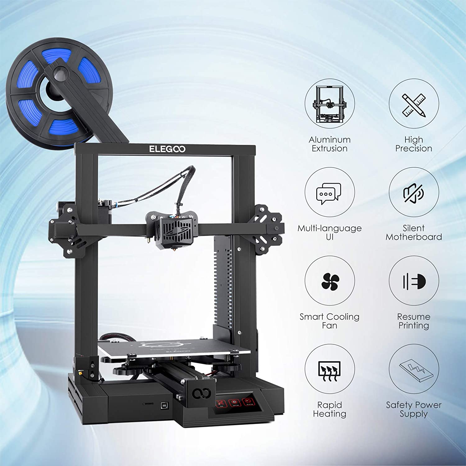 Elegoo Neptune 2 - Filament Detector, Touch screen, ARM 4-Core Beats Ender3 V2 - GreatDealsNV.com