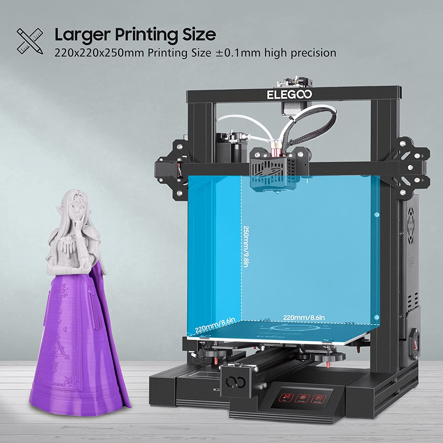 Elegoo Neptune 2 - Filament Detector, Touch screen, ARM 4-Core Beats Ender3 V2 - GreatDealsNV.com