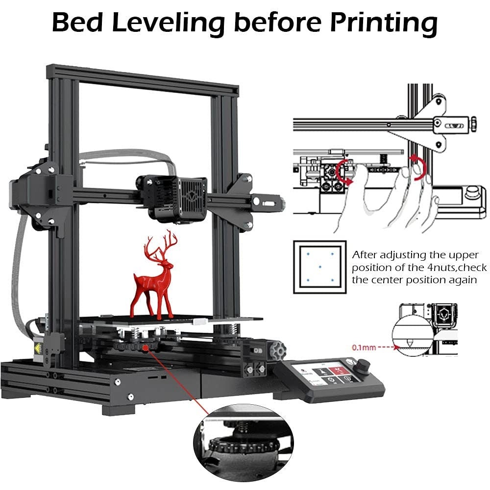 Voxelab Aquila 3D Printer - Upgraded 32-bit Silence main board of Ender 3 - Print Your Own Craftwork (Pre-Owned) - GreatDealsNV.com