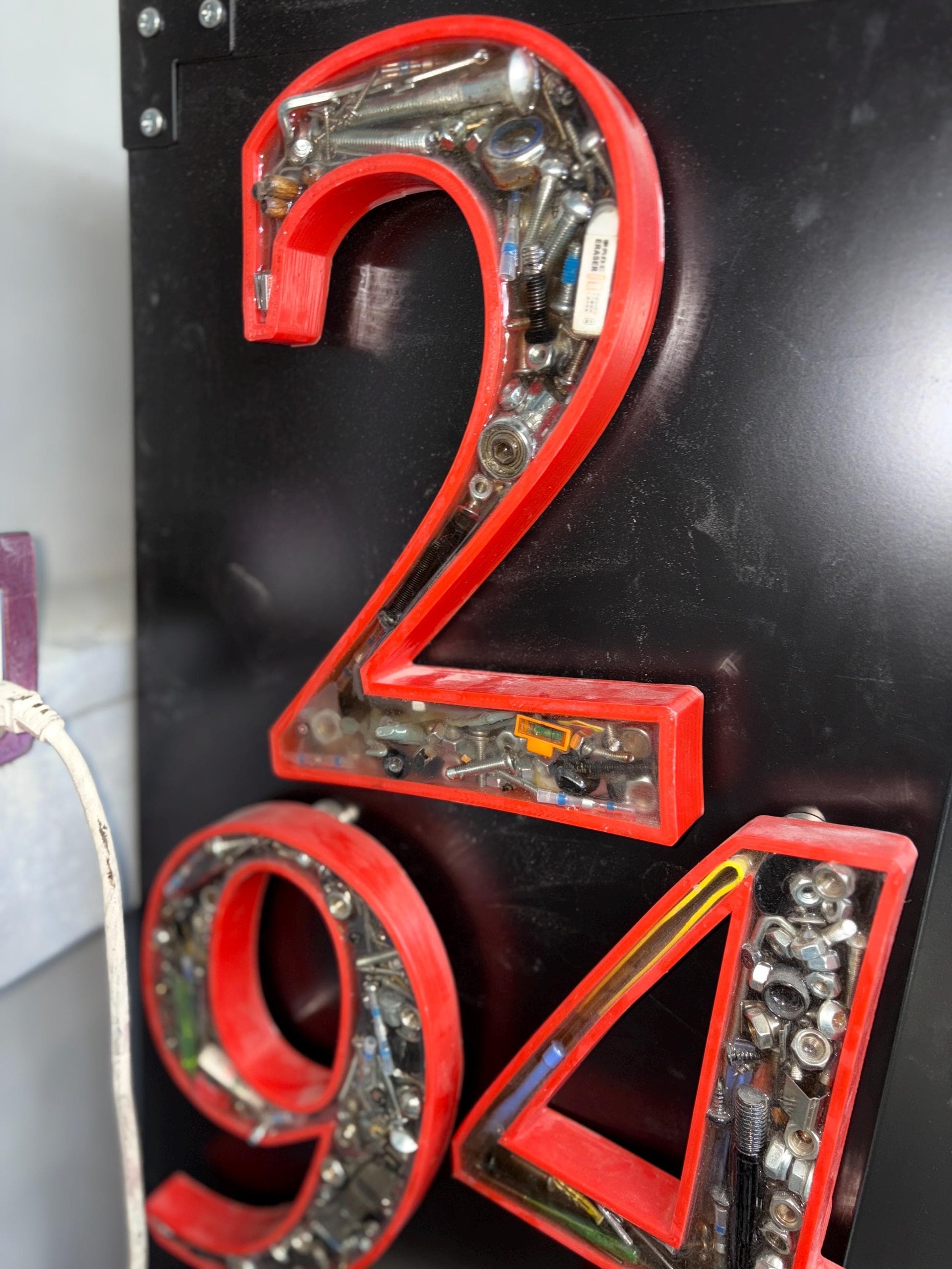 Customizable Large Marquee 12" Letters & Numbers 3D Hollow with 1" depth Easy Paint DIY Epoxy, Light - Up Deco Project Art Designs - NV LIQUIDATION LLC