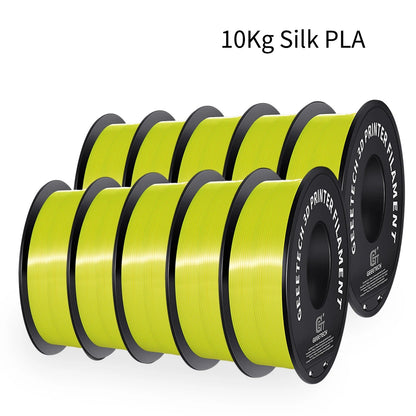 GEEETECH 10Kg 3d Silk PLA Filament 1.75mm Spool Wire For 3D Printer Material,Safety, Vacuum packaging - NV LIQUIDATION LLC
