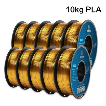 GEEETECH 10Kg 3d Silk PLA Filament 1.75mm Spool Wire For 3D Printer Material,Safety, Vacuum packaging - NV LIQUIDATION LLC