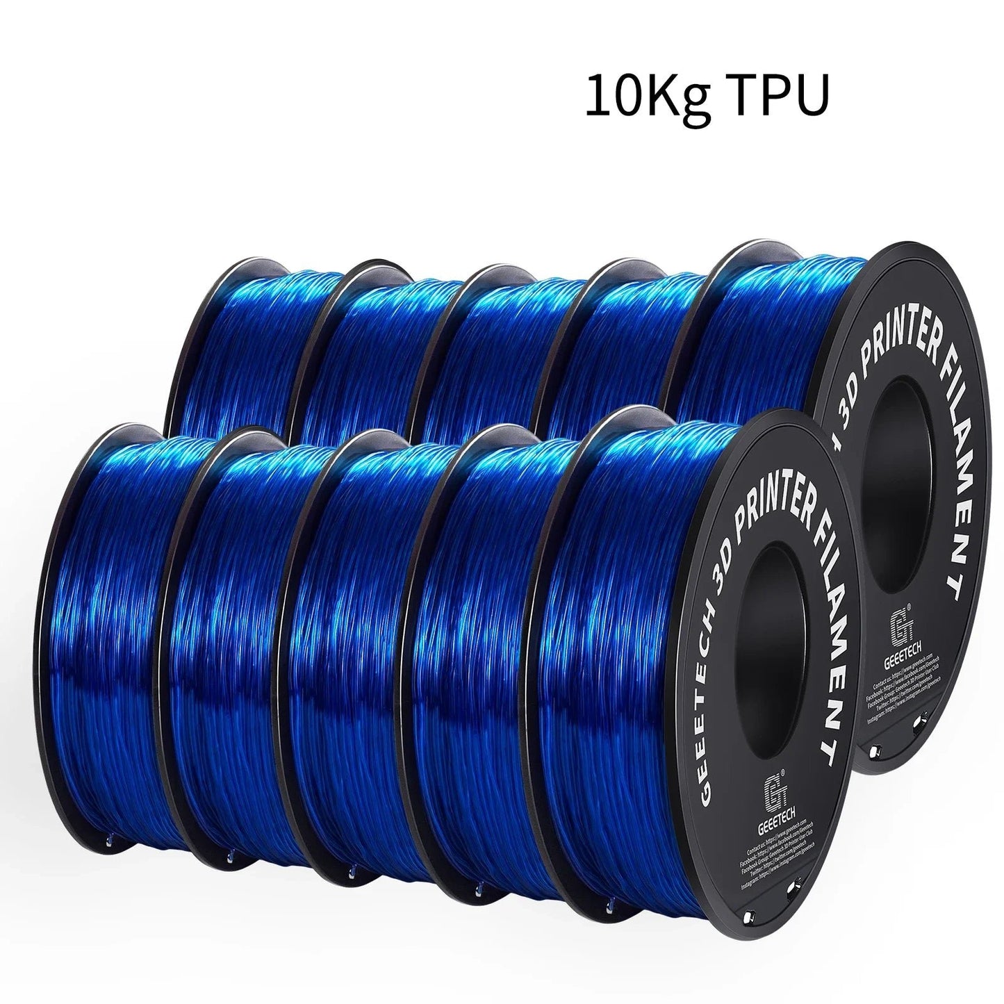 GEEETECH 10Kg TPU 1kg/2LBS Spool 1.75mm Vacuum Sealed 95A - NV LIQUIDATION LLC