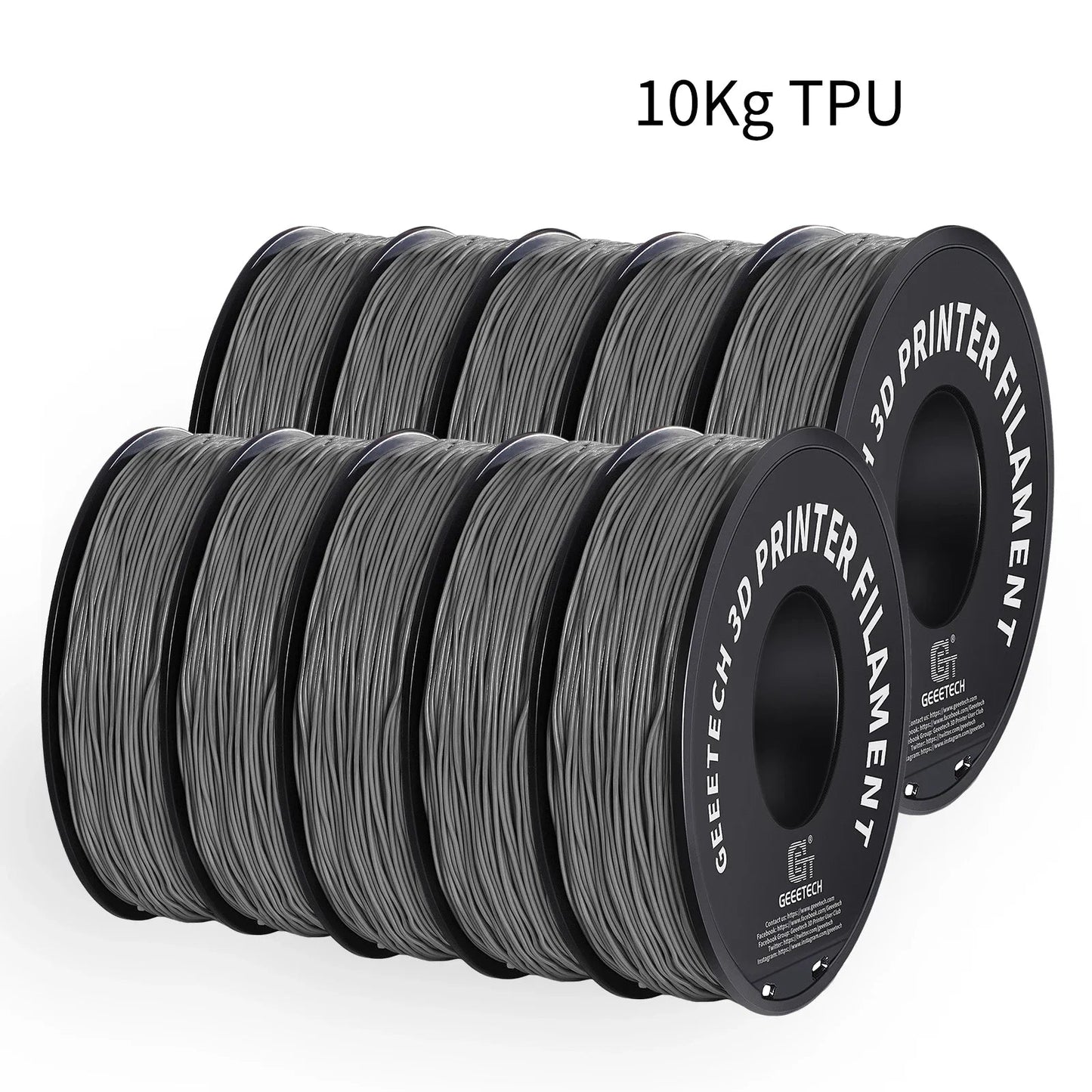 GEEETECH 10Kg TPU 1kg/2LBS Spool 1.75mm Vacuum Sealed 95A - NV LIQUIDATION LLC