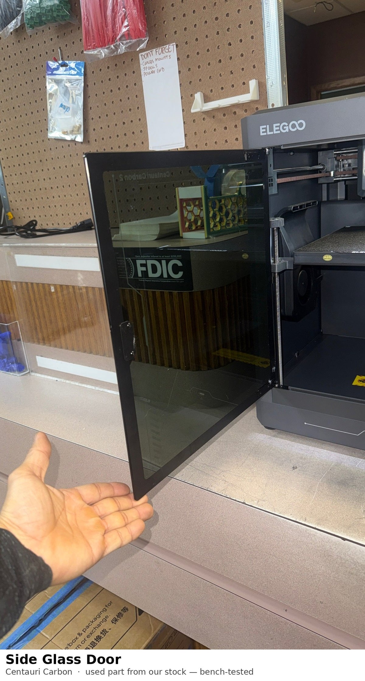 Side Glass Door — Centauri Carbon, used part from our stock, bench-tested