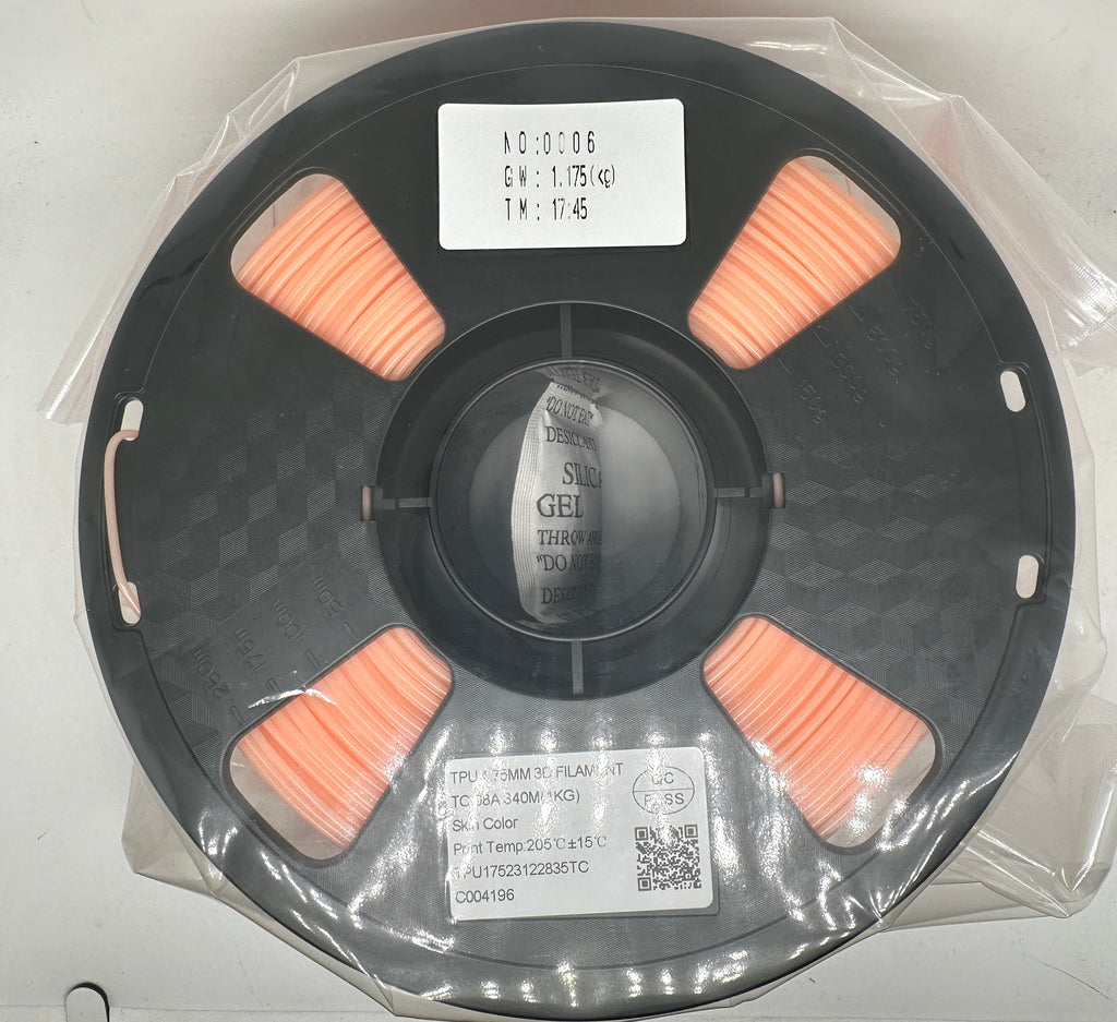TPU Filament Spools [Meaty Color] 1.75 mm spools Flexible - NV LIQUIDATION LLC