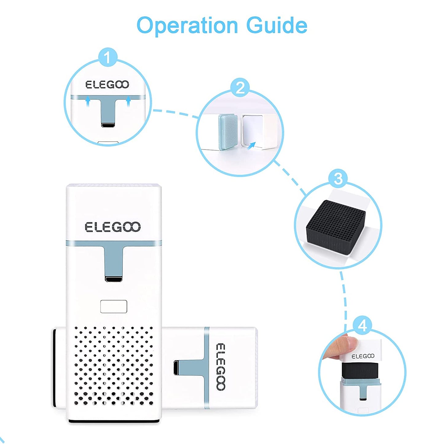 2-Pack USB-Rechargeable Air Filter for Elegoo AnycubIc Creality Resin 3D printers - GreatDealsNV.com