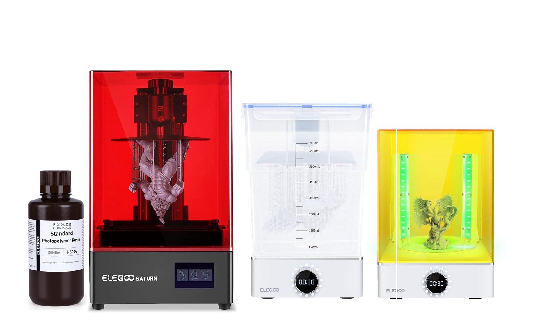 3-Step 【Super Combo】 ELEGOO Resin 3D Printer Washing Curing Most Compl – NV  LIQUIDATION LLC