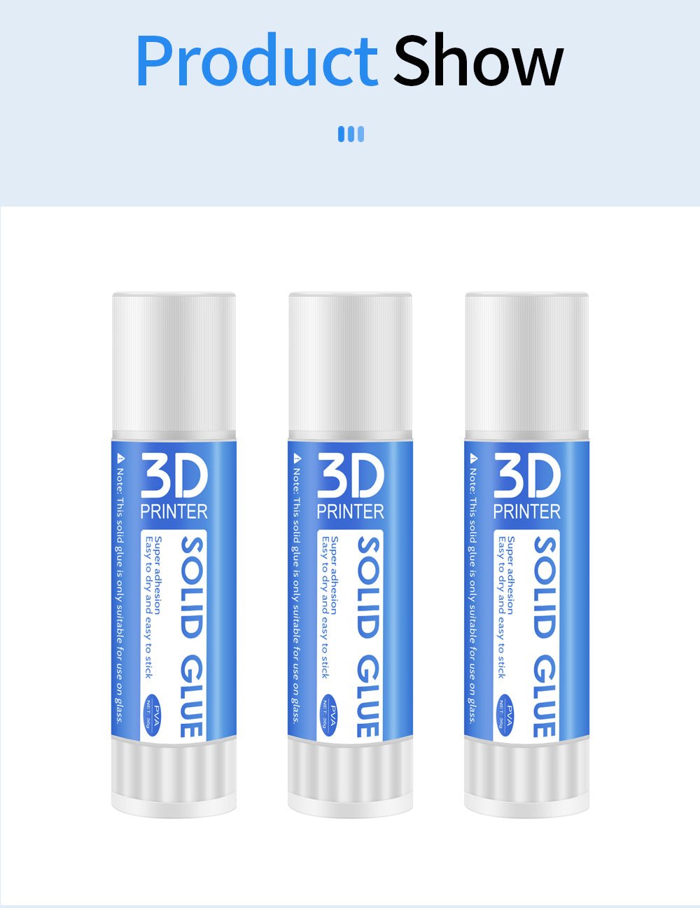 3D Printer Build Plate Adhesive Glue Sticks 【Bulk 1.26 OZ/ea】on Glass/PEI/Metal/Ruber/Sticker Hot Bed Platform - High-Heat Resistant Perfect Fist Layer Adhesion for PLA, TPU, PETG (3-Pack) - GreatDealsNV.com