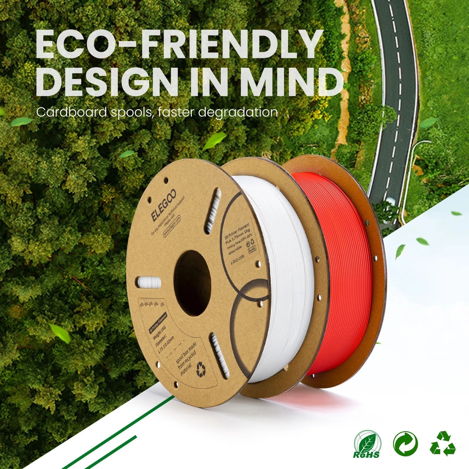 Bulk Elegoo Filament Deal】1.75mm 3D Printing PLA Filament Spools – NV  LIQUIDATION LLC