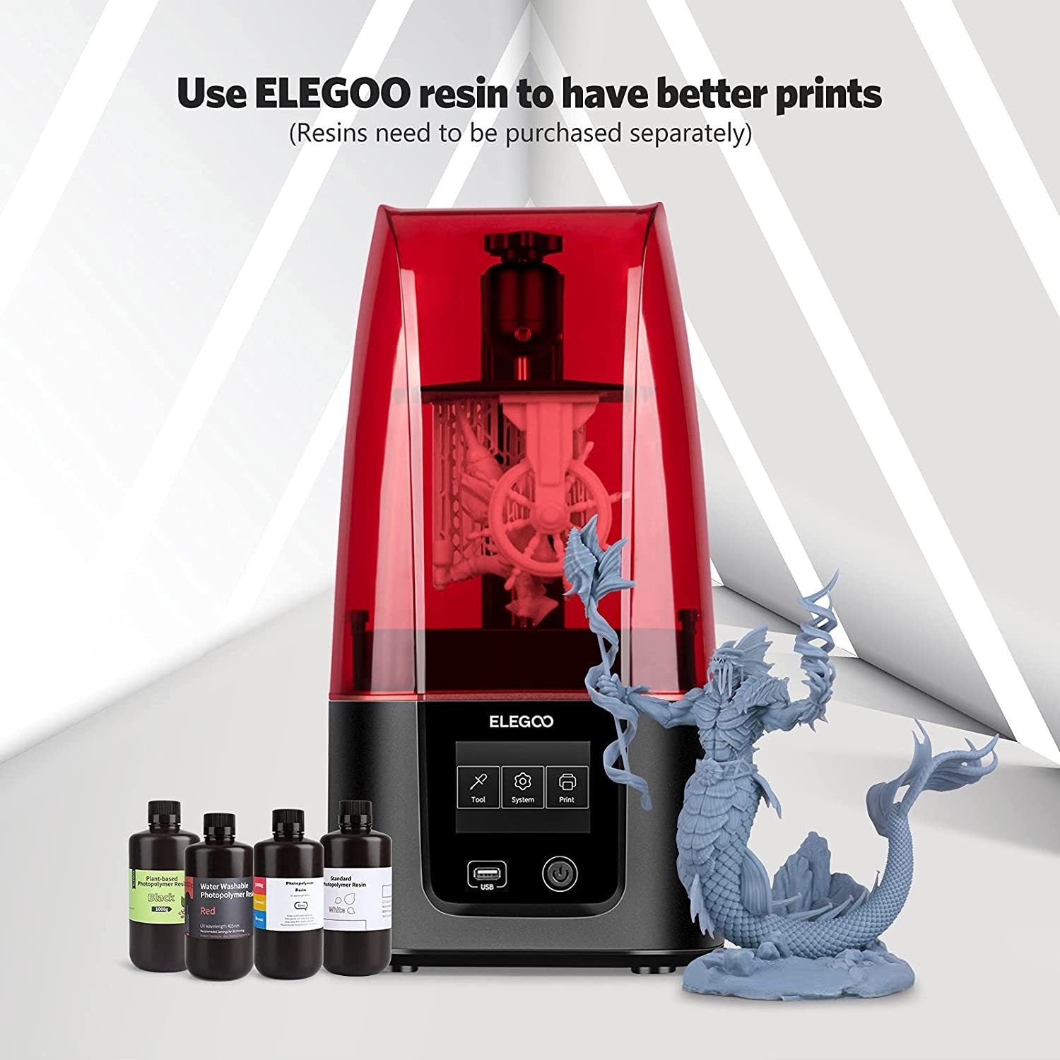 ELEGOO Resin 3D Printer Mars 3 Pro MSLA 6.6 Ultra 4K Mono LCD  143.43×89.6×175mm