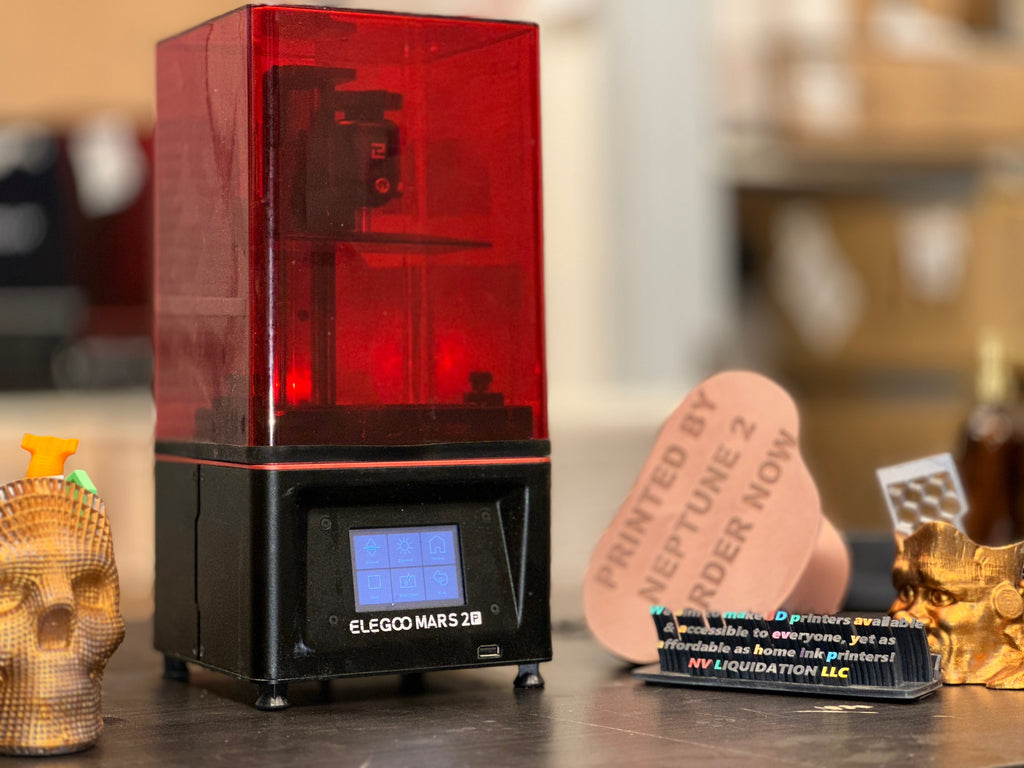 Elegoo Mars 2 (PRO) - 2K Resolution #1 Sold & Tested MSLA 3D Printer on Reddit Community w/ Metal Resin Tank - NV LIQUIDATION LLC