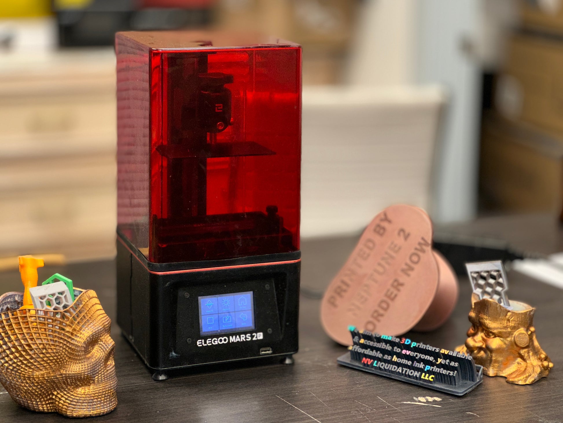 Elegoo Mars 2 (PRO) - 2K Resolution #1 Sold & Tested MSLA 3D Printer on Reddit Community w/ Metal Resin Tank - NV LIQUIDATION LLC