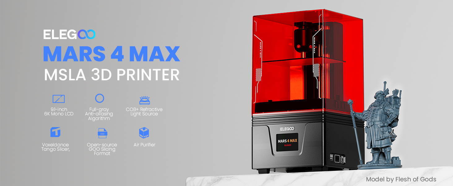 Elegoo Mars 4 Series Lot Max, Ultra, DLP Resin 3D Printer 2K 6k 9k
