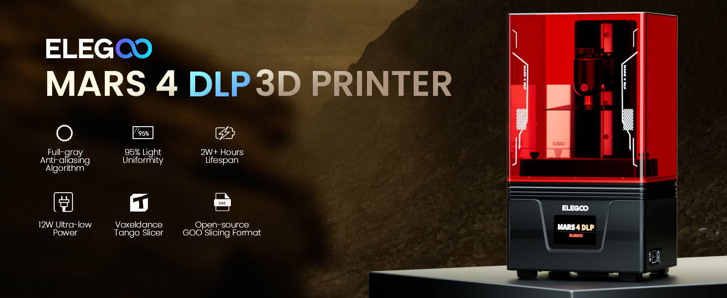 Elegoo Mars 4 Series Max, Ultra, DLP Resin 3D Printer 2K 6k 9k