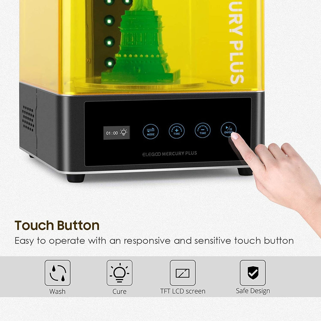ELEGOO Mercury Plus 2-in-1 Washing and Curing Station 【Full Kit】 Resin Cleaning & Curing - GreatDealsNV.com