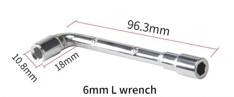 Nozzle Replacement Kit L-Shaped Wrench 6 mm Socket Spanner + Heat Block Wrench for Ender 3/5 Aquila Neptune MK8 Extruder 7mm 8 mm 9 mm 20 mm - NV LIQUIDATION LLC