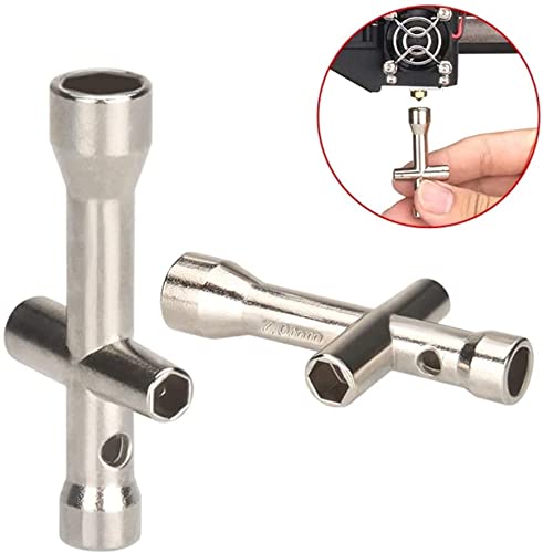 Nozzle Wrench Spanner + Mini Spool Holder, Rack for 1 KG Printing Filament spools - Frame-Attachable Mini KG Spool Holder + Universal Nozzle Spanner (1 x Set) - GreatDealsNV.com