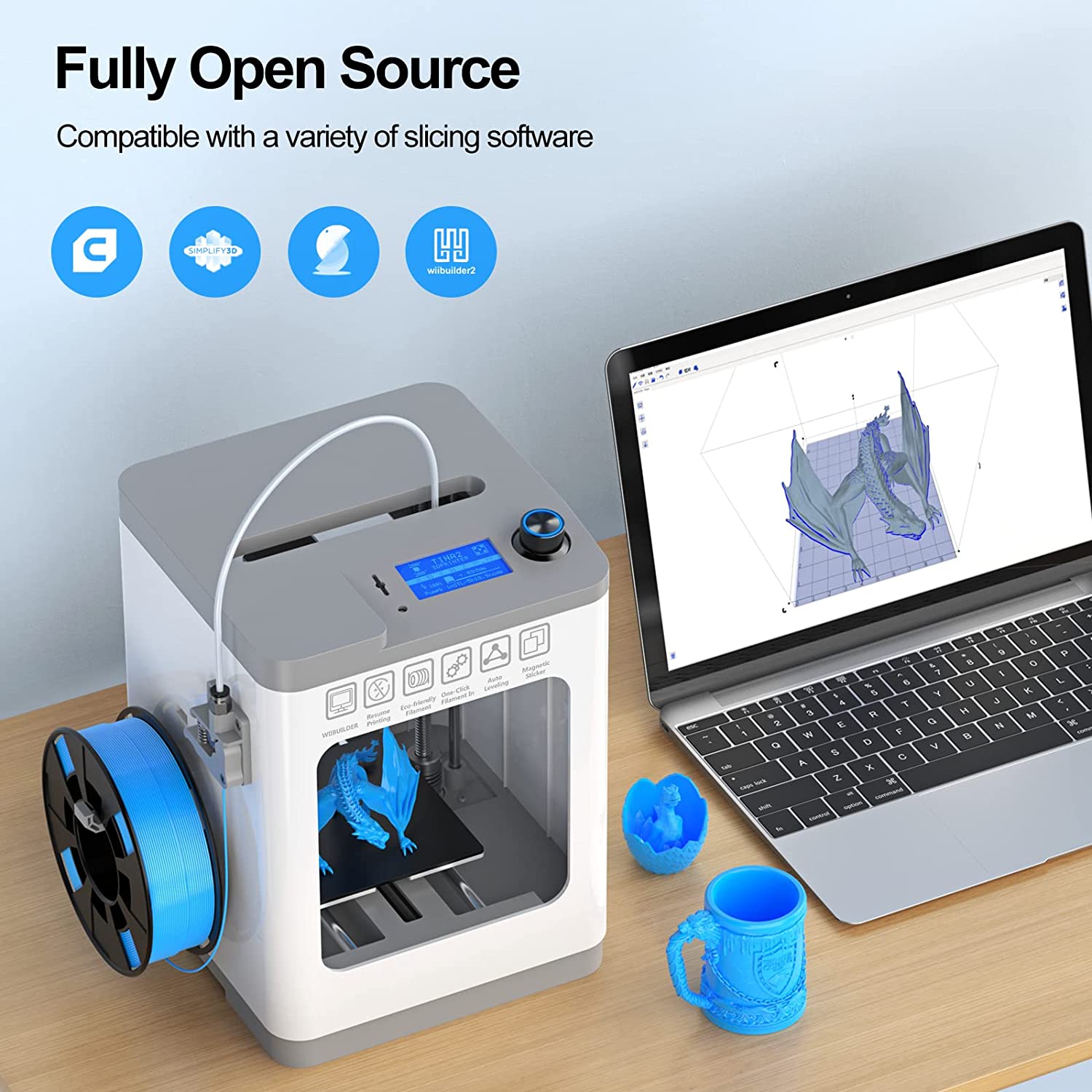 TINA 2 Auto Leveling 3D Printer Plug-in N' Play 100% First-Timer Friendly - GreatDealsNV.com